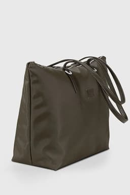 image-Khaki Large Capacity Water Resistant Shopper Bag for Women
