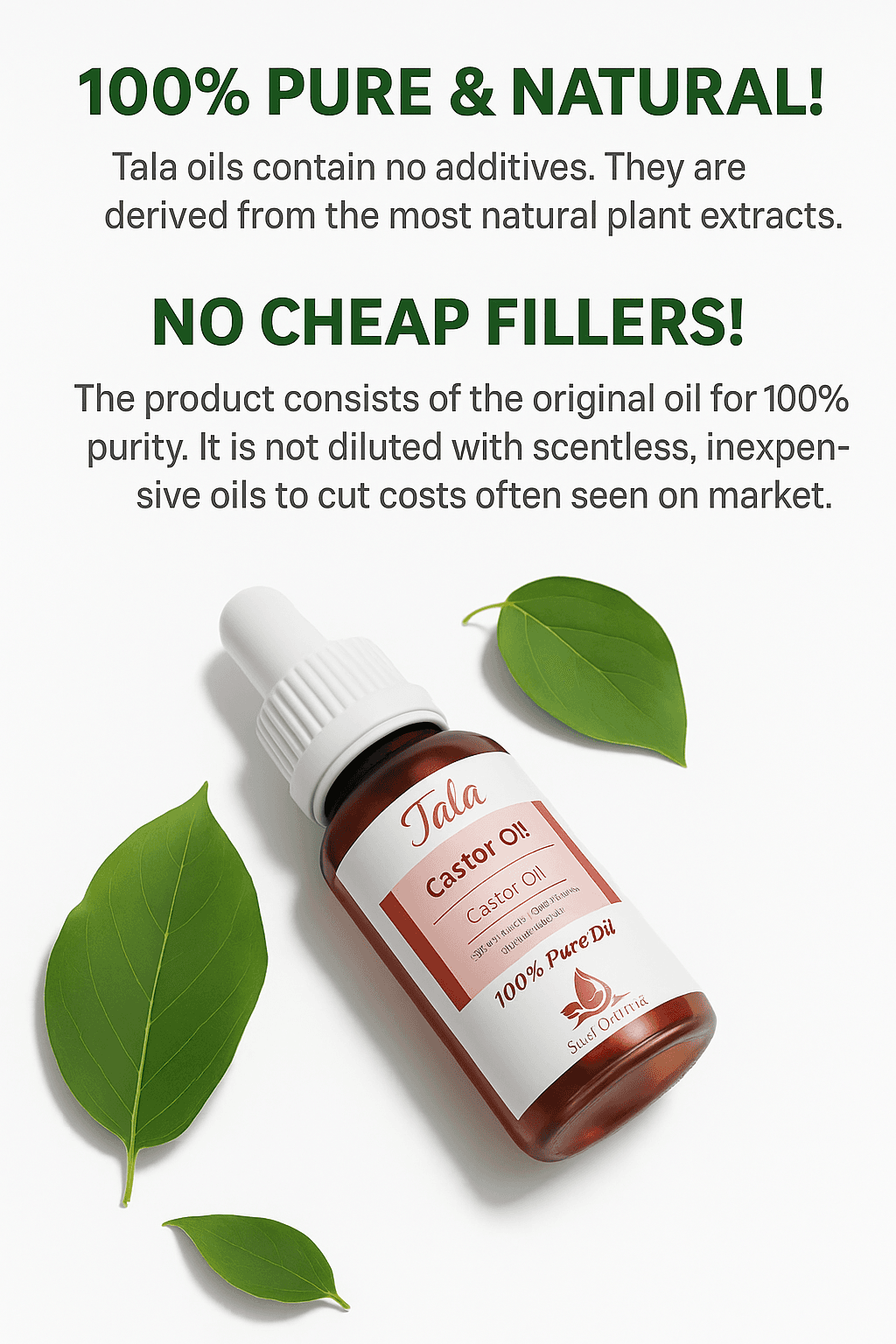 image-Castor Oil 100 Percent Pure and Natural Cold Pressed 20 Ml