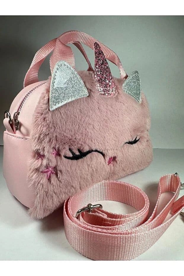 image-Kids Backpack With Plush Front Panel