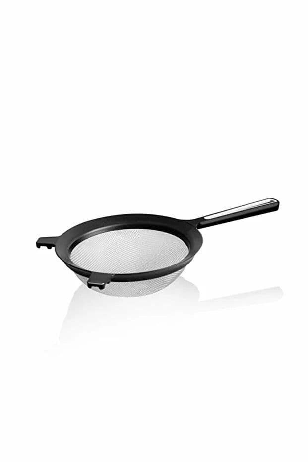 image-Clip-On Fine Mesh Strainer Pot Attachment Sifter Kitchen Colander