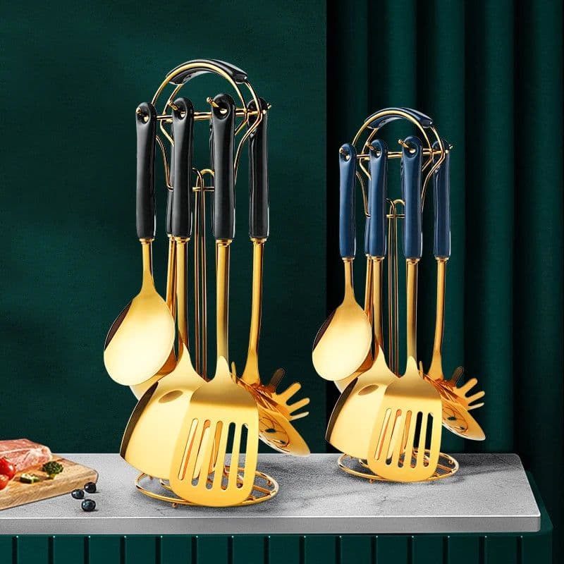 image-Stainless Steel Utensil Kitchen Cooking Tools 6pcs Set Kitchen