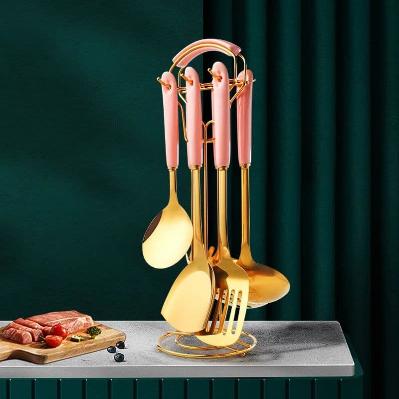 image-Stainless Steel Utensil Kitchen Cooking Tools 6pcs Set Kitchen