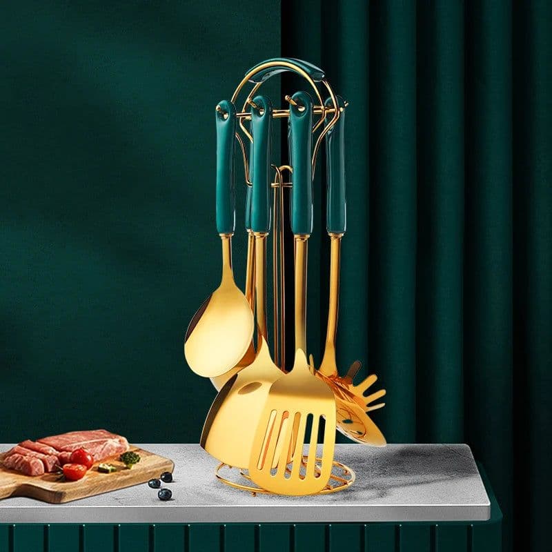 image-Stainless Steel Utensil Kitchen Cooking Tools 6pcs Set Kitchen