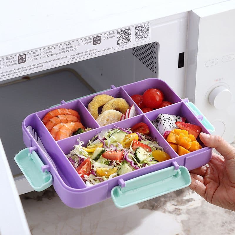 image-Student Lunch Box Salad Portable Lunch Box Microwave Oven