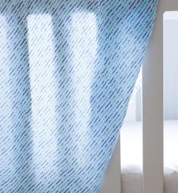 image-ORGANIC SWADDLE SET - SHADES OF BLUE (Chevron + Dotty)