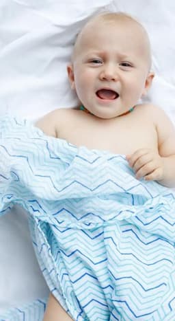 image-ORGANIC SWADDLE SET - SHADES OF BLUE (Chevron + Dotty)