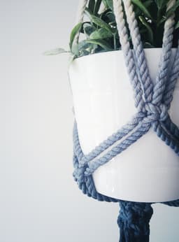 image-Macrame Plant Hanger, Hanging Planter, Dip Dyed