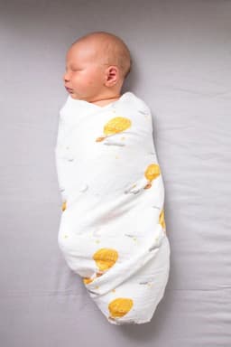 image-ORGANIC SWADDLE SET - FLY ME TO THE MOON (Starry Night + Hot Air