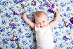 image-ORGANIC SWADDLE SET - GLOWING GARDEN (Sunflower + Blue Butterfly)