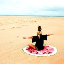 image-Watermelon Round Beach Towel