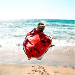 image-Watermelon Round Beach Towel