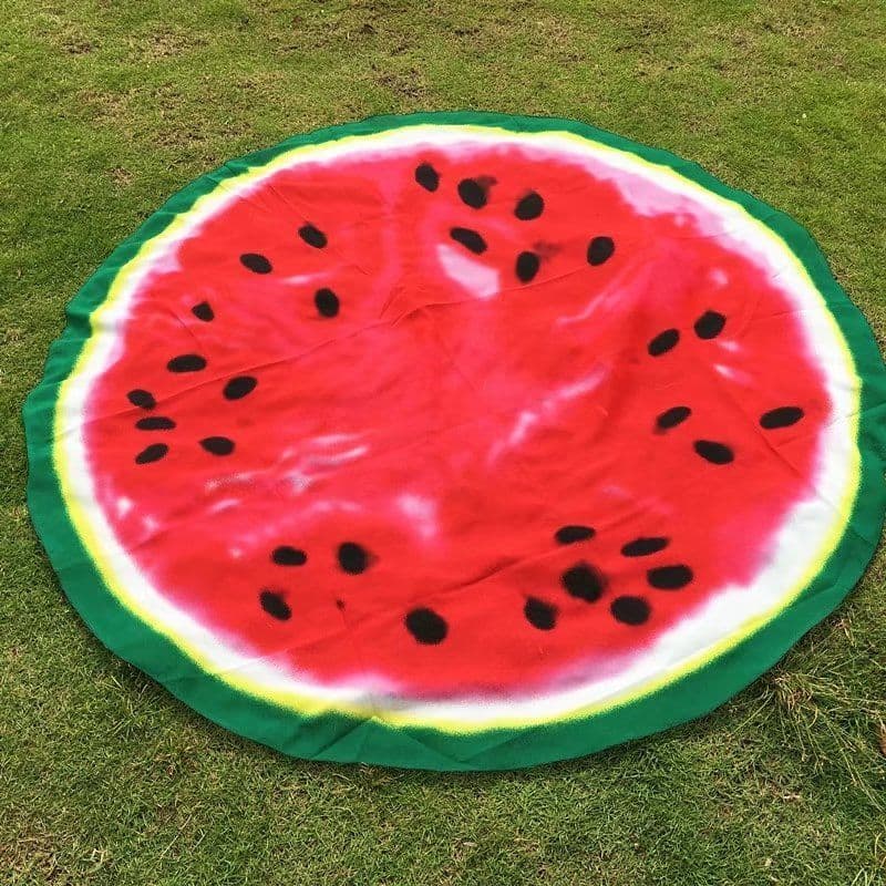 image-Watermelon Round Beach Towel
