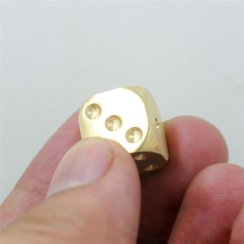image-Brass Dice Set