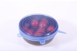 image-Reusable Bowl Pot Lid Silicone Food Seal Wrap 6 Pcs