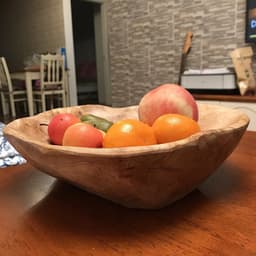 image-Natural Wood Serving Bowl