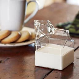 image-Half Pint Glass Creamer Carton
