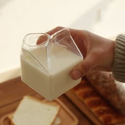 image-Half Pint Glass Creamer Carton