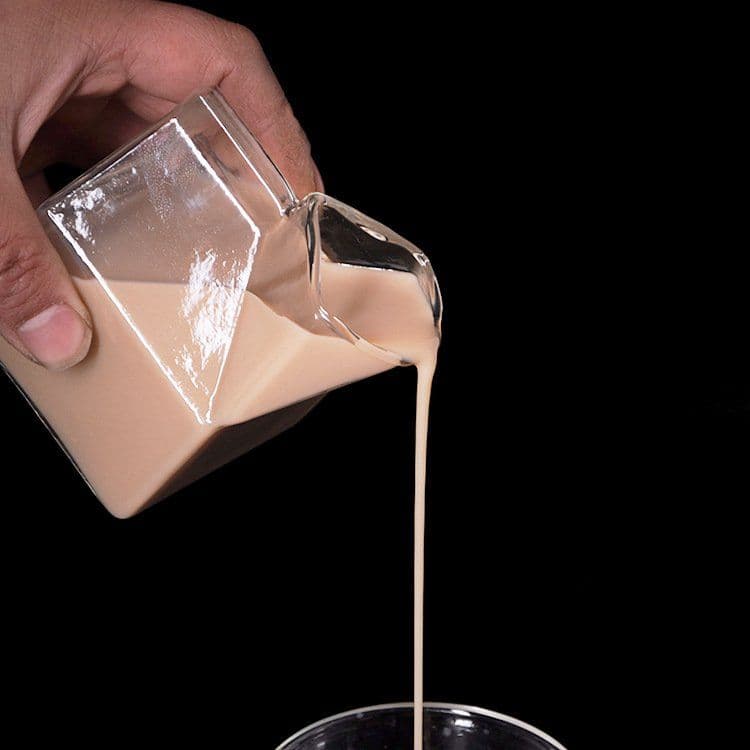 image-Half Pint Glass Creamer Carton