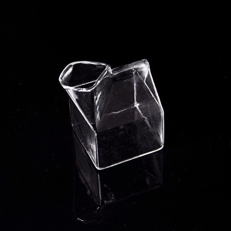 image-Half Pint Glass Creamer Carton