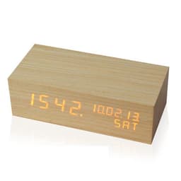 image-Classic Rectangle Wood LED Clock
