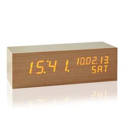 image-Classic Rectangle Wood LED Clock