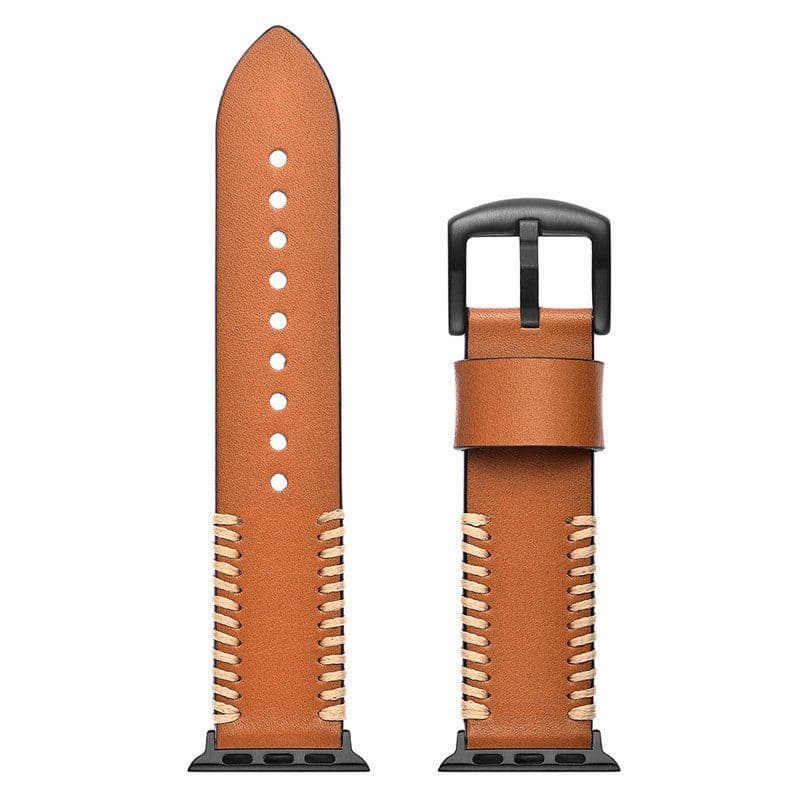 image-Stitched Leather Apple Watch Band