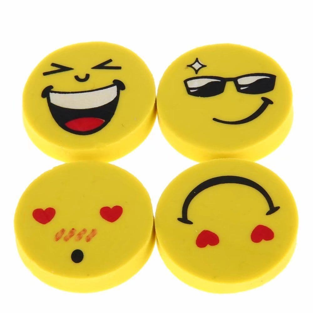 image-Smiling Face Eraser 4pcs