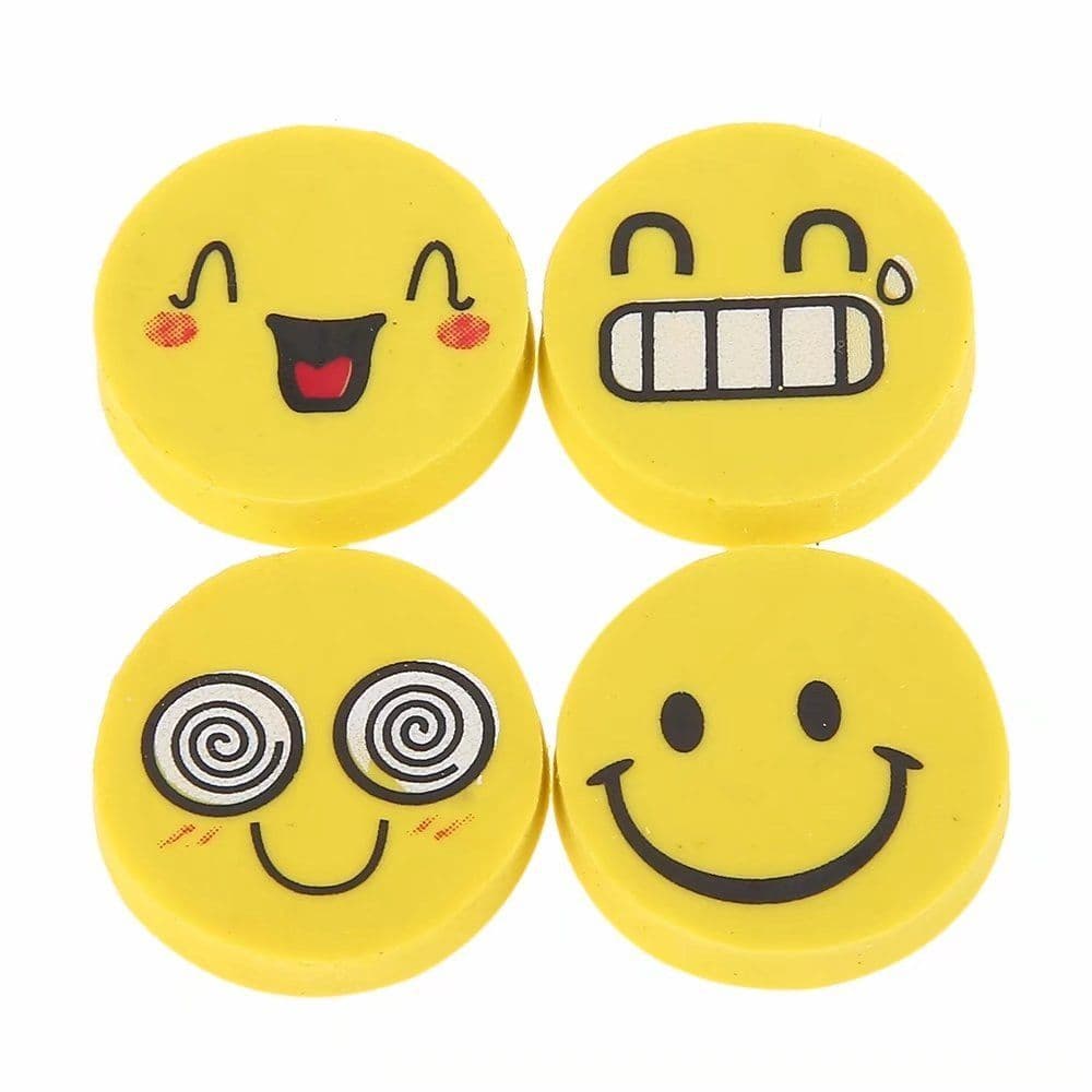 image-Smiling Face Eraser 4pcs