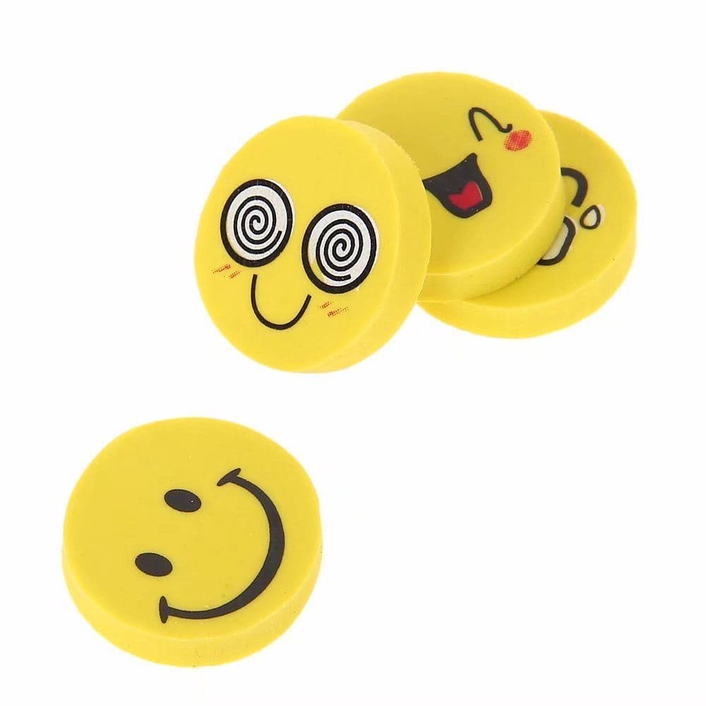 image-Smiling Face Eraser 4pcs