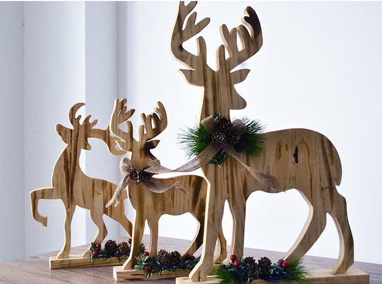 image-Wooden Deer Decoration