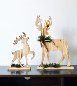 image-Wooden Deer Decoration