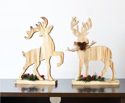 image-Wooden Deer Decoration