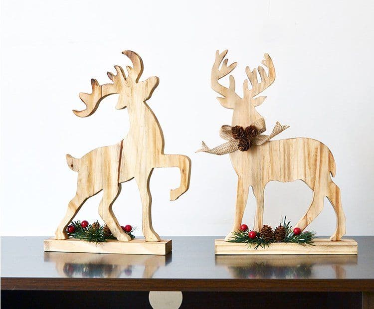 image-Wooden Deer Decoration