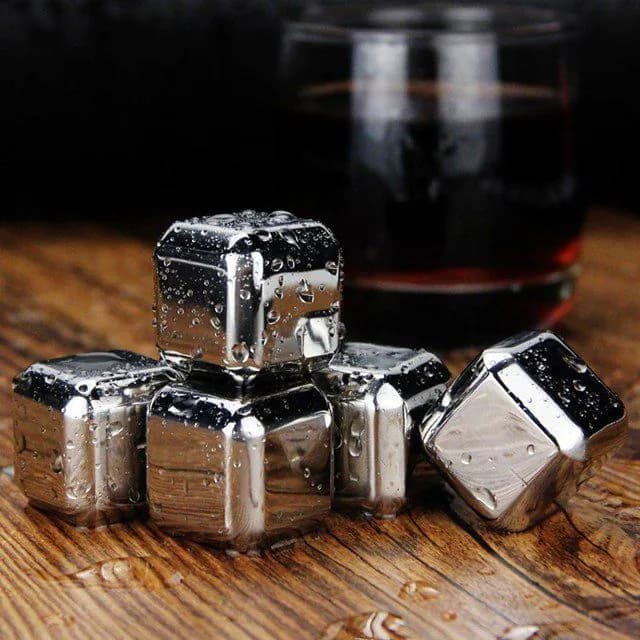 image-Stainless Steel Ice Cubes