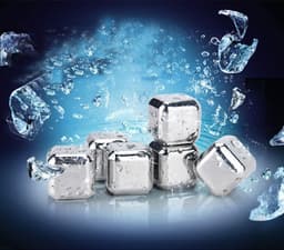 image-Stainless Steel Ice Cubes