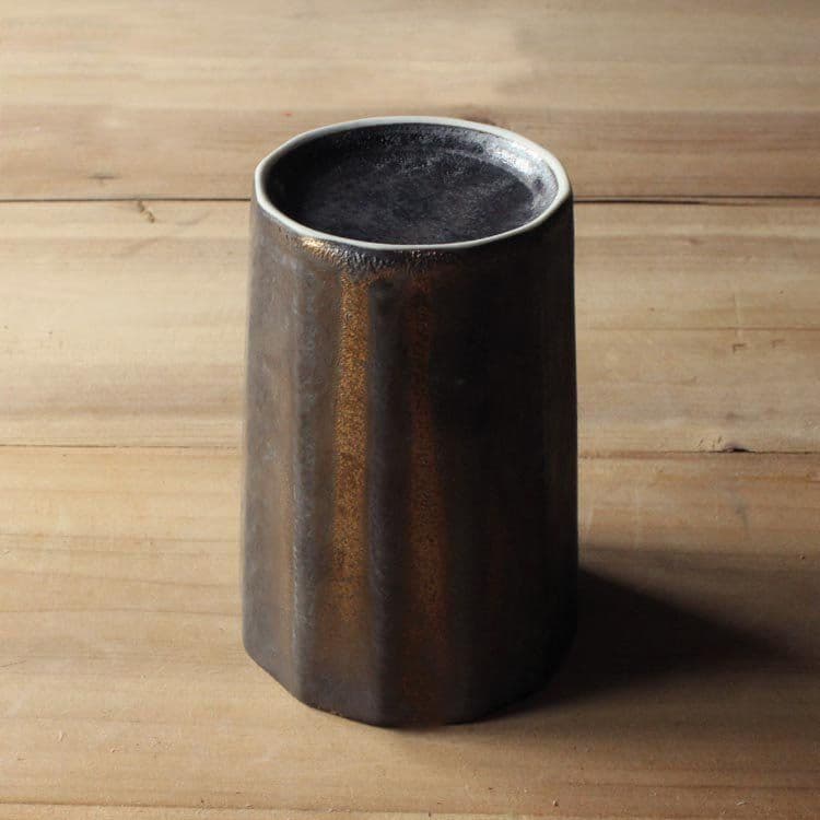image-Handmade Multi-faceted Line Coffee Mug
