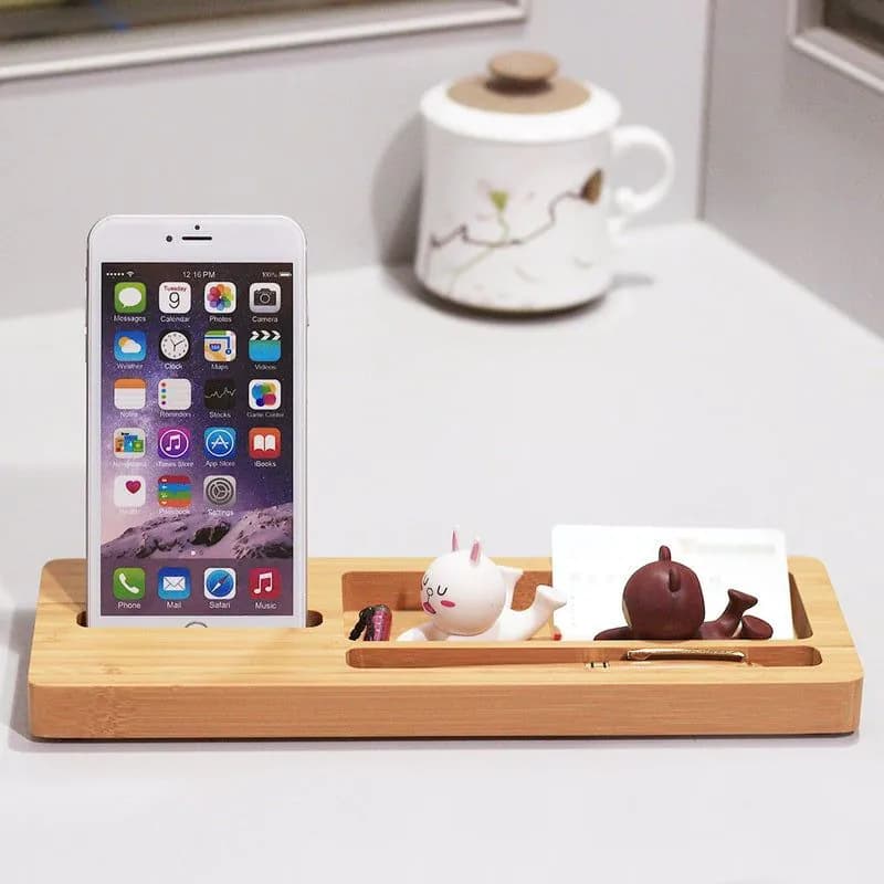 image-Bamboo Desktop Organizer