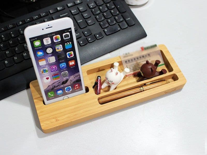 image-Bamboo Desktop Organizer