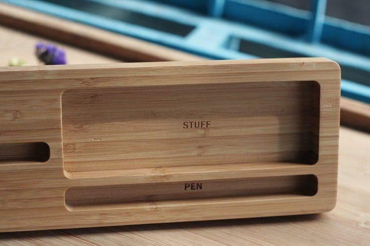 image-Bamboo Desktop Organizer