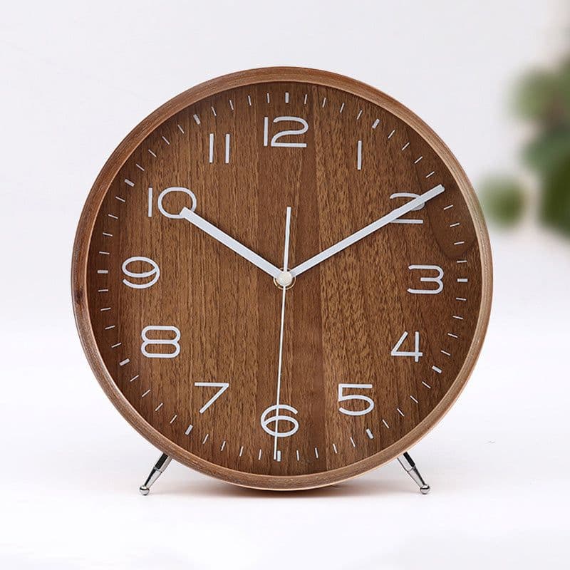 image-Minimalist style Wood Clock