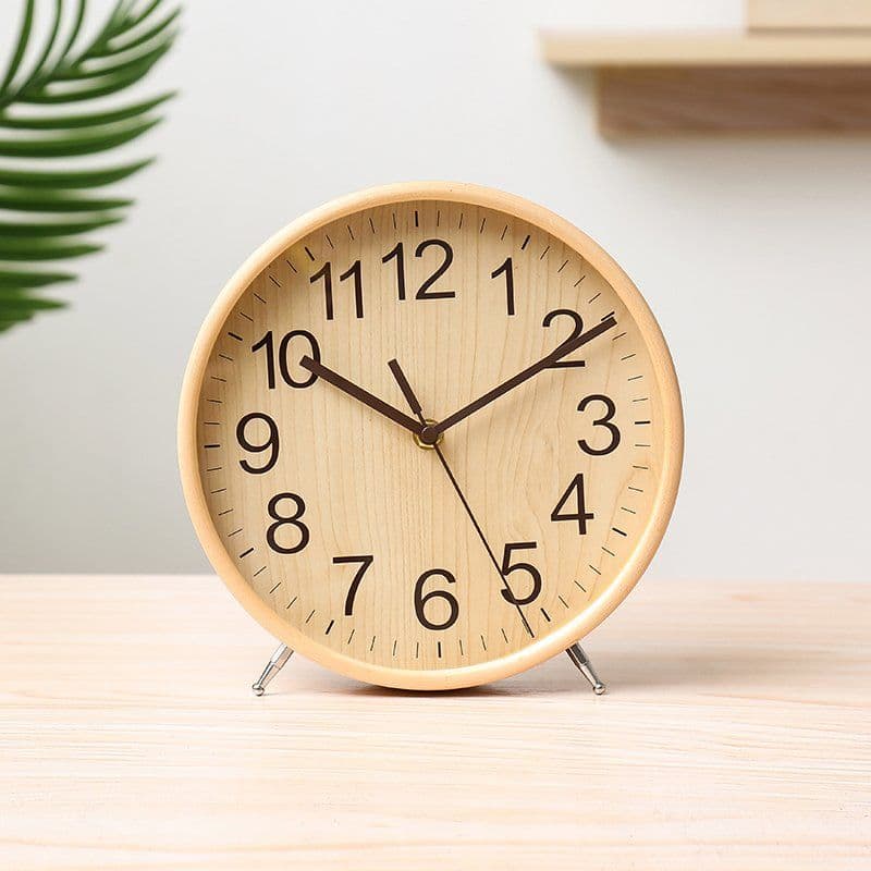 image-Minimalist style Wood Clock