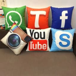 image-Social Logo Pillow