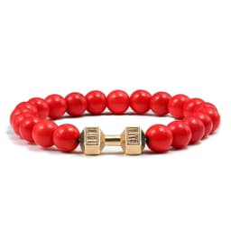 image-Turquoise Energy Gun Black Electroplated Alloy Barbell Bracelet