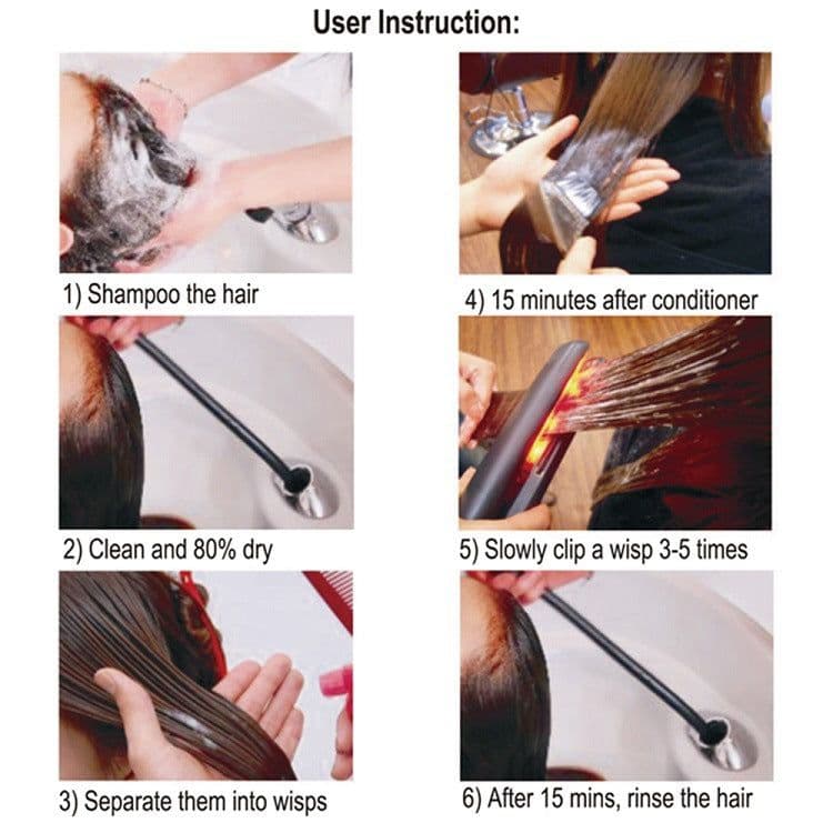 image-Infrared Ultrasonic Hair Straightener - 10 Segments Tourmaline Ceramic