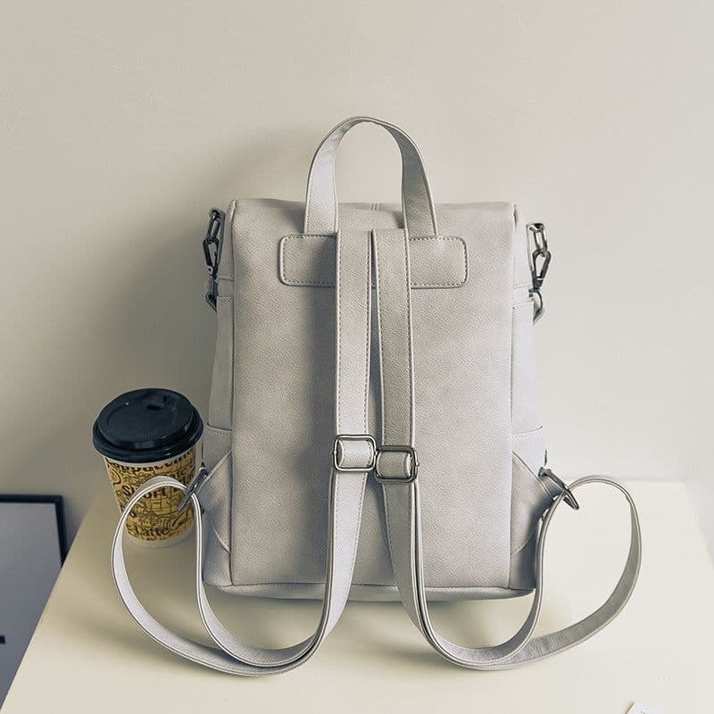 image-Foreign trade female backpack, rivet bag, fashionable casual Korean style trendy simple backpack student bag