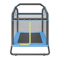image-VEVOR 6FT Trampoline for Kids, 72" Indoor/Outdoor Toddlers Trampoline, Mini Baby Trampoline with Safety Enclosure Net, Gymnastics Bar, Hammock, Recreational Trampoline Birthday Gift for 3+ Years Kids