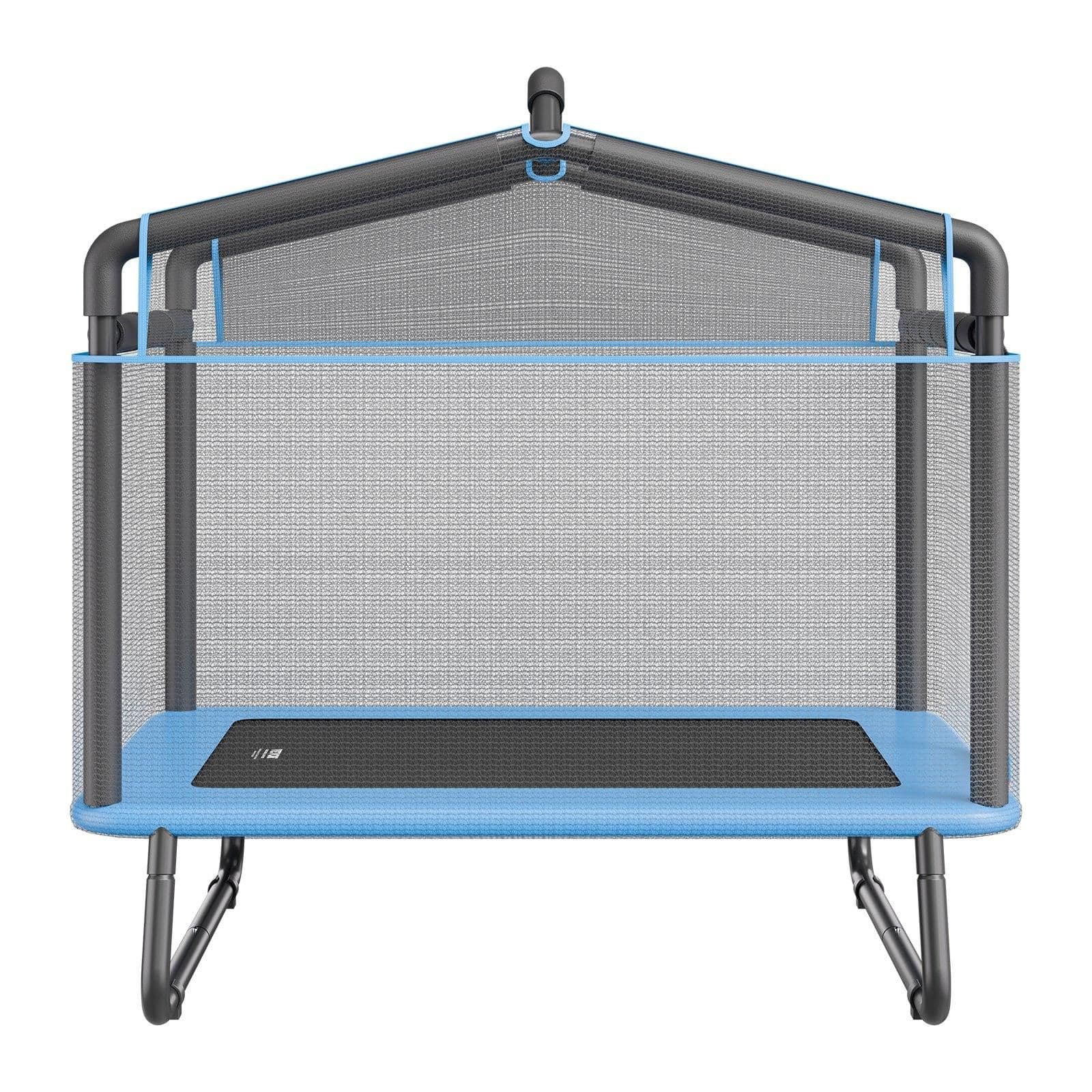 image-VEVOR 6FT Trampoline for Kids, 72" Indoor/Outdoor Toddlers Trampoline, Mini Baby Trampoline with Safety Enclosure Net, Gymnastics Bar, Hammock, Recreational Trampoline Birthday Gift for 3+ Years Kids