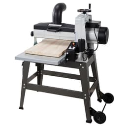 image-VEVOR 16" Drum Sander with Stand & Extension Tables, 1.5HP 1720RPM Dual Motor Drum Sander for Woodworking - Variable Speed Conveyor Belt, 4" Dust Collection Port for Cabinet & Furniture Finishing