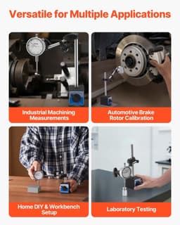 image-VEVOR Dial Test Indicator, 0.001 inch Accuracy, 0-1 inch Measuring Range, Easy to Read Large Dial, Professional for Internal Diameter Measurement, Runout Detection, Flatness Inspection