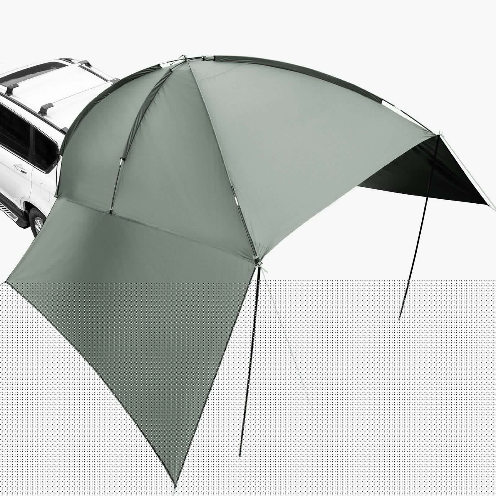 image-VEVOR Vehicle Awning, Large 10' x 7' Shade Coverage Car Side Awning, PU2000mm UV50+ Car Awning with Extended Side Canopies and Portable Storage Bag, Suitable for Truck, SUV, Van, Campers